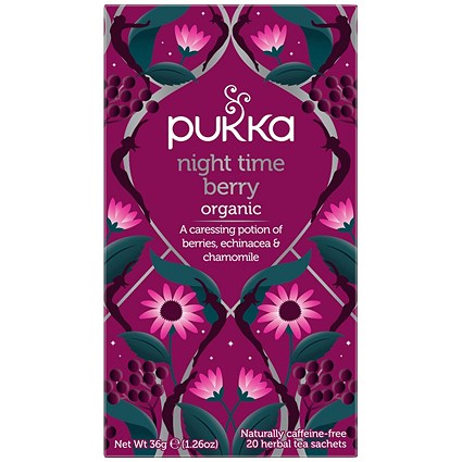 Pukka Night Time Berry Organic Tea Bags, Pack of 20