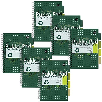 Pukka Pad Recycled Project Book B5 Grn Pack of 3 Buy One Get One Free