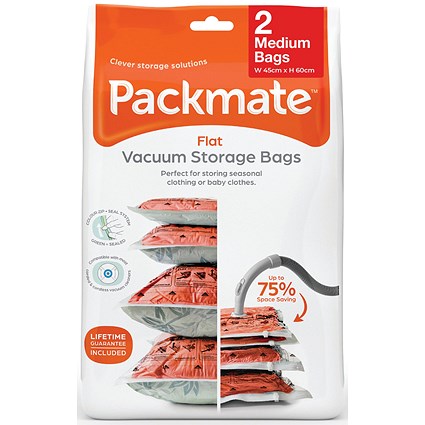 Packmate Medium Flat Vacuum Storage Bags (Pack of 2)