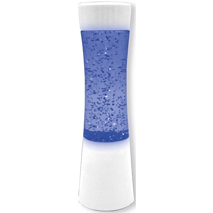 Miniature Shake and Shine LED Glitter Lamp, White Base, Battery Operated