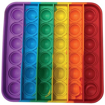 Pop Fidget Pad Square, Multicoloured, 125x125x10mm