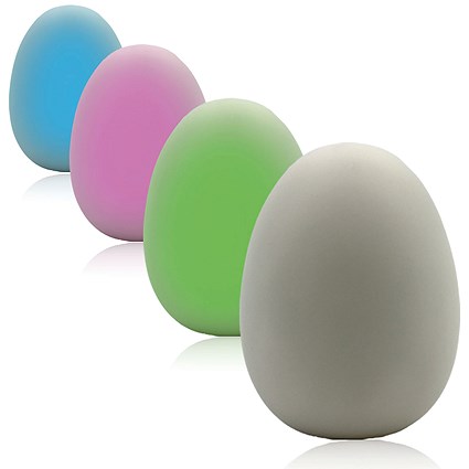 LED Sensory Light Up Egg Mood Light, Battery Operated, 90mm, Pack of 4