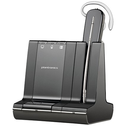 Plantronics Savi W740-M Wireless DECT Headset System Convertible Microsoft-Compatible 47676