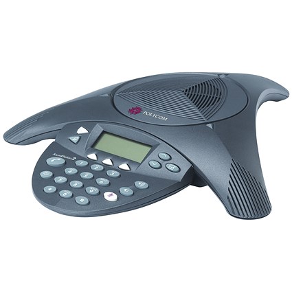 Polycom SoundStation2 Conference Phone Anti-Echo Full Duplex 8-10 Users 360 Deg Pickup Ref PB-PO2