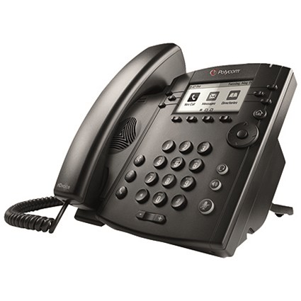 Polycom VVX 301 IP Phone 6 Line LCD Black 2200-48300-025