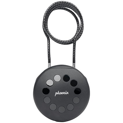Phoenix Palm Smart Key Safe with Electronic Lock and Security Cable, Black