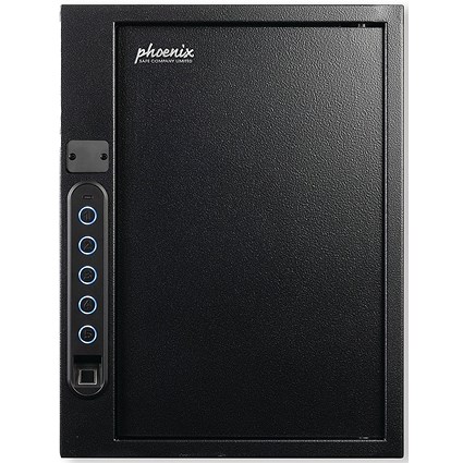Phoenix Fingerprint Key Safe Electronic Lock 60 Adjustable Hooks Black KS0021F