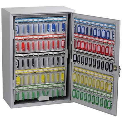 Phoenix Commercial Key Cabinet 200 Hook Key Lock Grey KC0604K