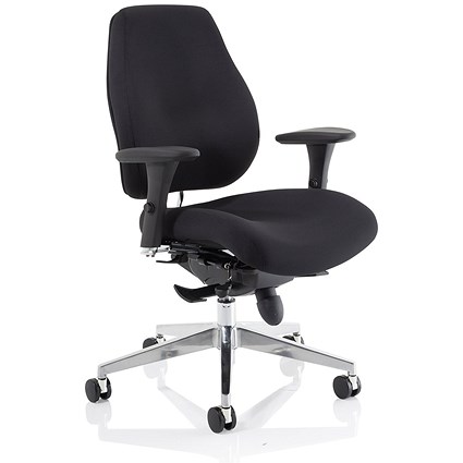 Chiro Plus Ergo Posture Chair, Height Adjustable Arms, Black