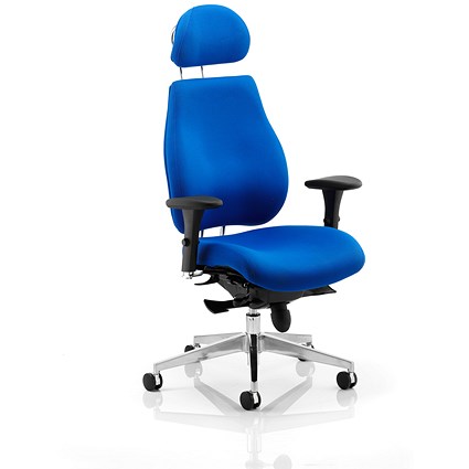 Chiro Plus Ergo Posture Chair with Headrest - Blue