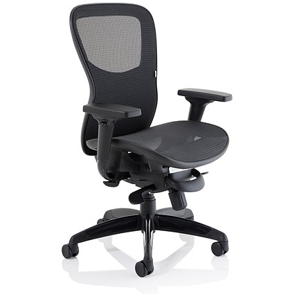 Stealth Shadow Ergo Mesh Back Posture Chair, Height Adjustable Arms, Black