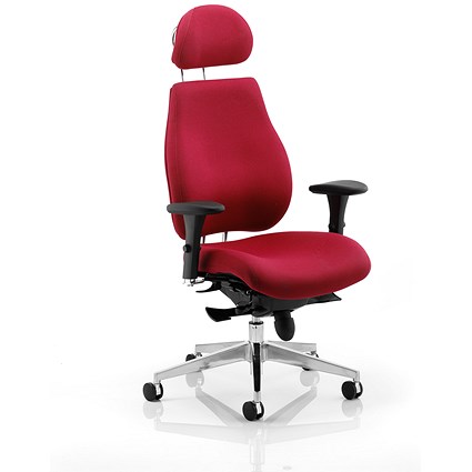 Chiro Plus Ergo Posture Chair With Headrest, Wine