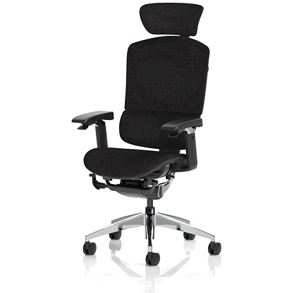 Ergo Click Plus Fabrimesh Operator Chair, Headrest, Height Adjustable Arms, Black Ergo Click Plus Fabrimesh Operator Chair, Headrest, Height Adjustable Arms, Black