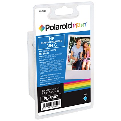 Polaroid HP 364 Cyan Ink Cartridge CB318EE