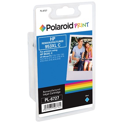 Polaroid HP 953XL Remanufactured Inkjet Cartridge Cyan F6U16AE-COMP PL