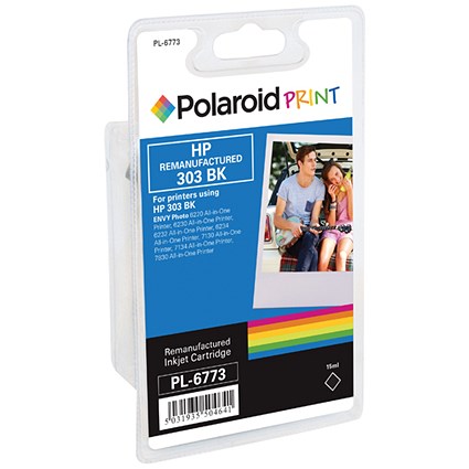 Polaroid HP 303 Black Ink Cartridge T6N02AE Polaroid HP 303 Black Ink Cartridge T6N02AE