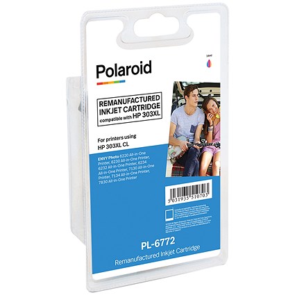 Polaroid HP 303XL Colour Inkjet Cartridge T6N03AE-COMP