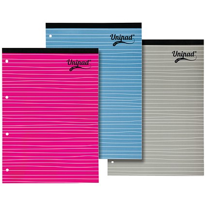 Pukka Pad Unipad Headbound Refill Pad, A4, Ruled with Margin, 160 Pages, Assorted Colours, Pack of 15
