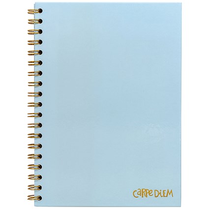 Pukka Pad Carpe Diem Wirebound Notebook, B5, Ruled, 160 Pages, Sky Blue