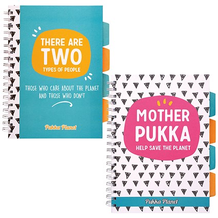 Pukka Planet Project Book, B5, Assorted Designs, Pack of 2