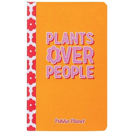 Pukka Planet Plants Over People Soft Cover Notebook, 210x130mm, Ruled, 192 Pages, Orange