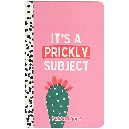 Pukka Planet Its a Prickly Subject Soft Cover Notebook, 210x130mm, Ruled, 192 Pages, Pink Pukka Planet Its a Prickly Subject Soft Cover Notebook, 210x130mm, Ruled, 192 Pages, Pink
