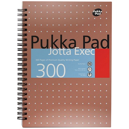 Pukka Pad Ruled Metallic Wirebound Executive Jotta Notepad 300 Pages A4+ (Pack of 3)7019-MET