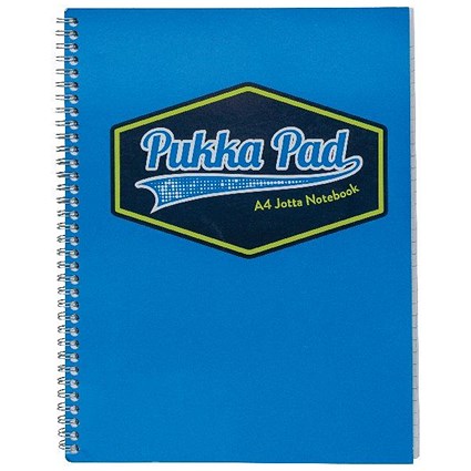 Pukka Pad Vision Wirebound Jotta Pad A4 Blue (Pack of 3)