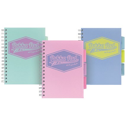 Pukka Pad Pastel Project Book A5 (Pack of 3) Pukka Pad Pastel Project Book A5 (Pack of 3)