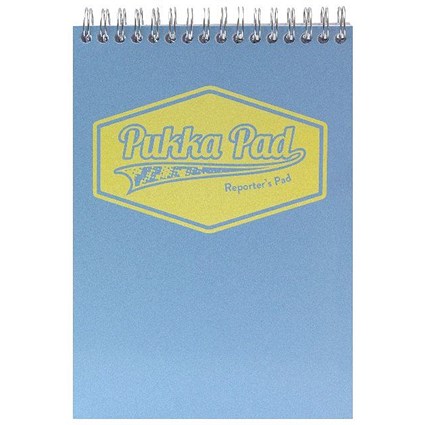 Pukka Pad Wirebound Reporters Pad, 205x140mm, Ruled, 160 Pages, Pack of 3