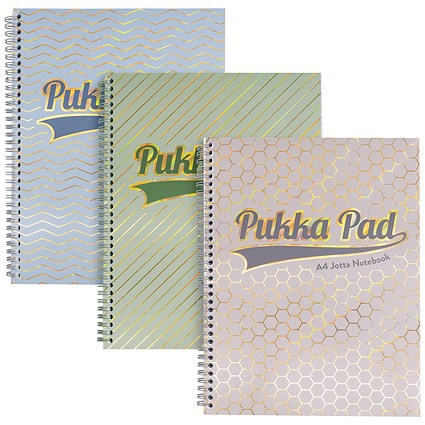 Pukka Pad Haze Jotta Wirebound Notebook, A4+, Ruled, 200 Pages, Assorted, Pack of 3 Pukka Pad Haze Jotta Wirebound Notebook, A4+, Ruled, 200 Pages, Assorted, Pack of 3