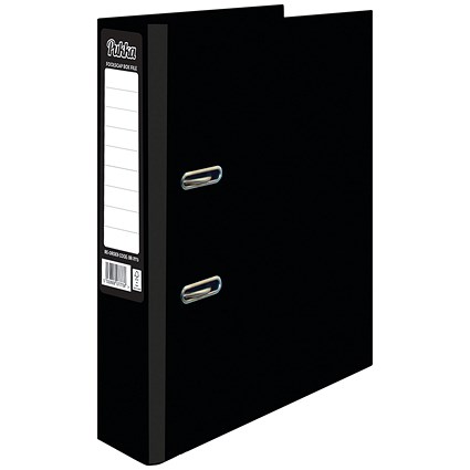 Pukka Brights Lever Arch File A4 Black (Pack of 10)