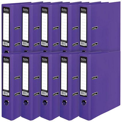 Pukka A4 Lever Arch Files, 75mm Spine, Board, Purple, Pack of 10