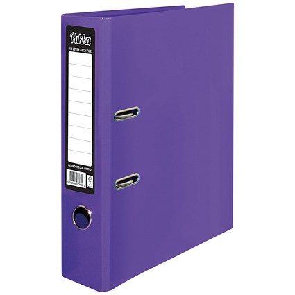 Pukka A4 Lever Arch Files, 75mm Spine, Board, Purple, Pack of 10