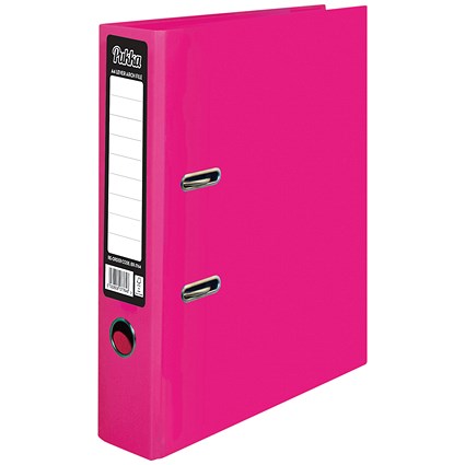 Pukka A4 Lever Arch Files, 75mm Spine, Pink, Pack of 10