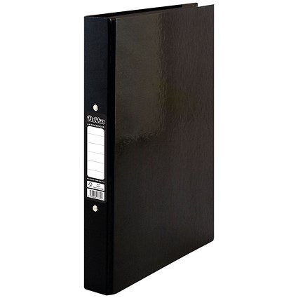 Pukka Brights Ring Binder, A4, 2 O-Ring, 25mm Capacity, Black, Pack of 10