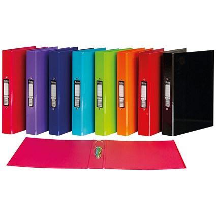 Pukka Brights Ring Binder, A4, 2 O-Ring, 25mm Capacity, Assorted, Pack of 10 Pukka Brights Ring Binder, A4, 2 O-Ring, 25mm Capacity, Assorted, Pack of 10