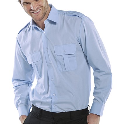 Beeswift Pilot Shirt, Long Sleeve, Sky Blue, 19