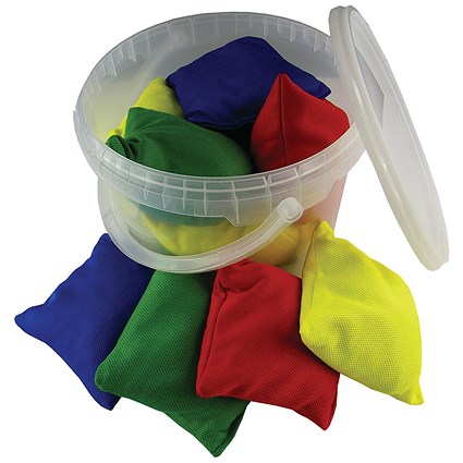 Bean Bags in a Plastic Bucket (Pack of 12)