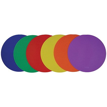 Sequence Discs Floor Markers Vinyl Assorted (Pack of 6)