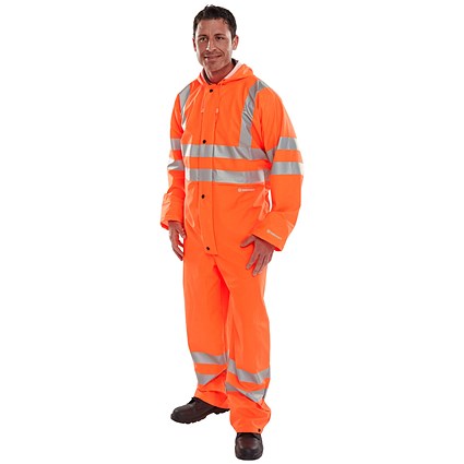 Beeswift Pu Coveralls, Orange, 2XL Beeswift Pu Coveralls, Orange, 2XL