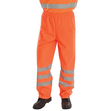 Beeswift Pu Overtrousers, Orange, 2XL Beeswift Pu Overtrousers, Orange, 2XL