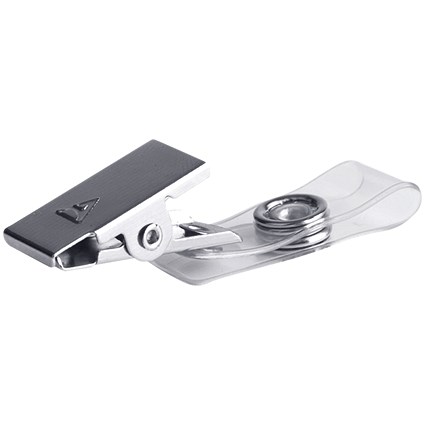 Announce Badge Clips, Silver, Pack of 25
