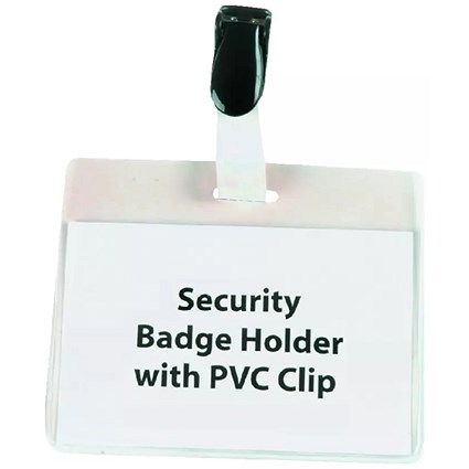 Announce Security Name Badge, 60x90mm, Pack of 25
