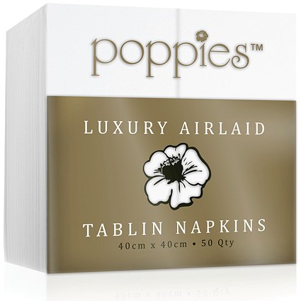 Tablin Napkins, 400x400mm, 8 Fold, White, Pack of 500