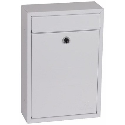 Phoenix Letra Front Loading Letter Box, White