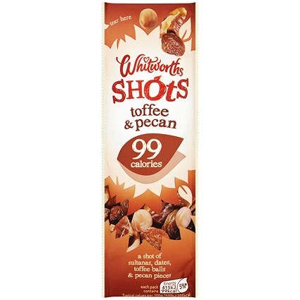 Whitworths Shots Toffee & Pecan, Pack of 16