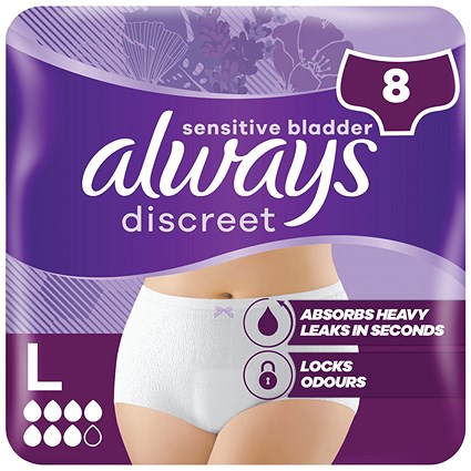 Always Discreet Pants Large Plus Pack of 8