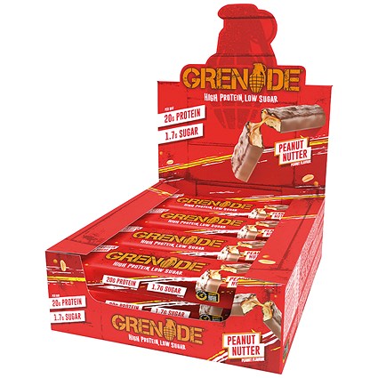 Grenade Peanut Nutter Protein Bar, Pack of 12