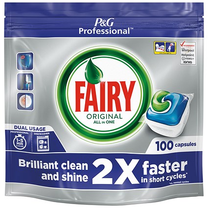 Fairy Original Dishwasher Tablets, Pack of 100 Fairy Original Dishwasher Tablets, Pack of 100